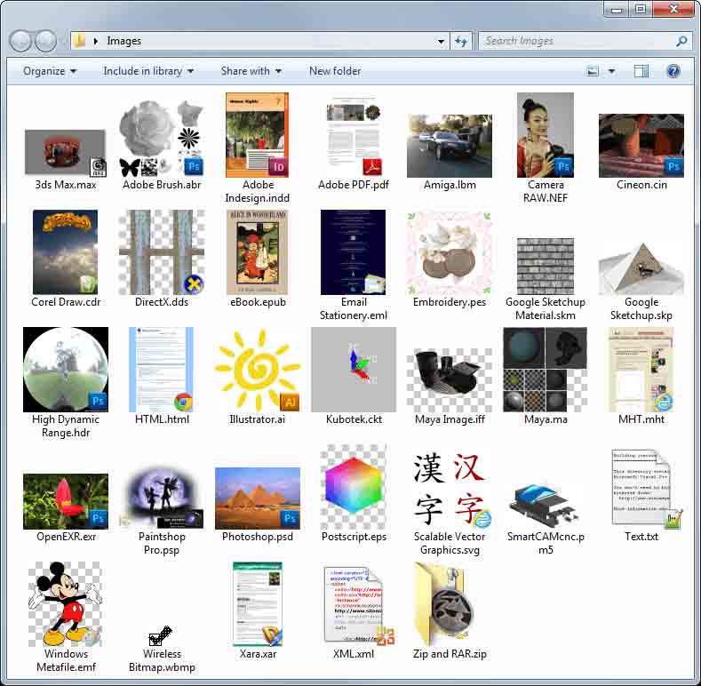 view photoshop thumbnails windows 7